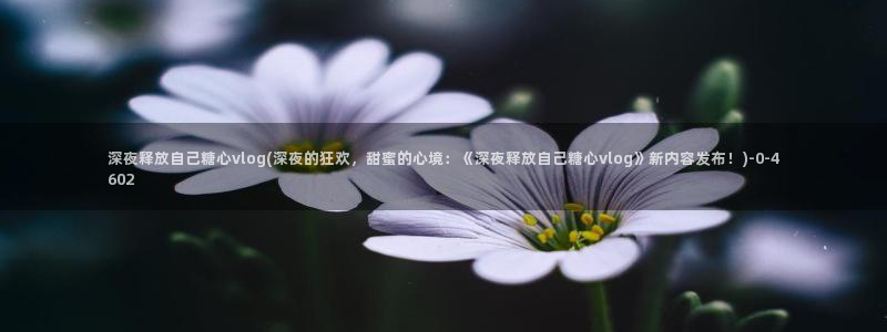 糖心在哪看：深夜释放自己糖心vlog(深夜的狂欢，甜蜜的心境